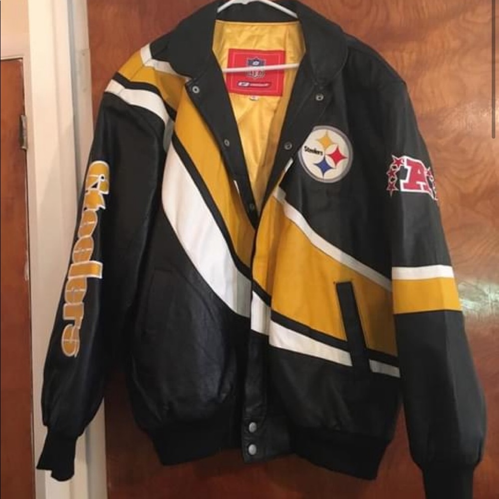 Vintage NFL Pittsburgh Steelers Leather Coat